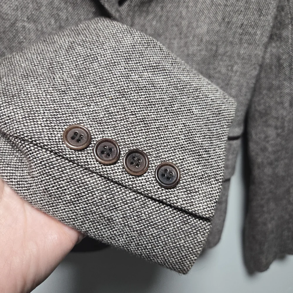 To The Max Wool Blend Brown Blazer Suit Jacket Size 6 Career Wear Business
